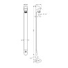 DL 400 E sensor douche temporisée sans contact pile avec robinet d'arrêt équerre