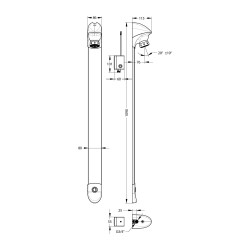 DL 400 E sensor douche temporisée sans contact secteur sans ra