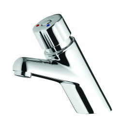 Presto 4000s Mitigeur monocommande bouton chromé avec robinet d'arrêt 3l/min