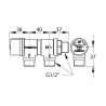 Régulateur thermostatique à entrées parallèles, G1/2"