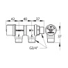 Régulateur thermostatique à entrées parallèles, G3/4"