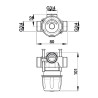 Mitigeur thermostatique encastré pour montage sur cloison