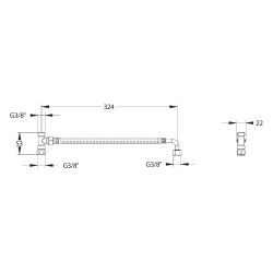 Kit de raccordement avec T et flexible pour Minitherm 29009