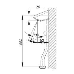 Kit Tête de douche fixe avec grille orientable 2 positions, tube et collier