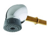 Tête de douche fixe avec grille orientable anticalcaire, cloison de 15 à 200mm
