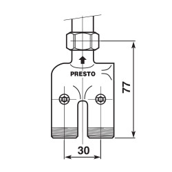 Robinet pré-mélangeur monobloc, entraxe 30 mm