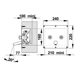 Robinet lavabo bicommande encastré