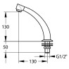 Bec sur plage fixe, M1/2, 6l/min