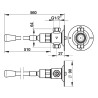 Presto 712 robinet simple lavabo à commande fémorale murale 560 mm