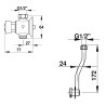 Kit urinoir mécanique temporisé P12 NEO en ligne, ALLIA Aubagne angle