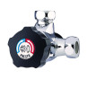 Alpa Mitigeur de douche temporisé applique, sans raccord, sortie haute, bn