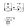 Alpa Mitigeur de douche temporisé applique, sans raccord, sortie haute, bn