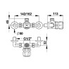 Alpa Mitigeur de douche temporisé applique, avec raccords, bc, S