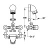 Alpa Mitigeur de douche temporisé applique, kit pomme fixe avec raccords, bc, S