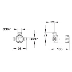 Alpa Mitigeur de douche temporisé applique, allongé bc