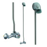 Alpa Mitigeur de douche temporisé applique, monobloc, kit pomme fixe et raccords