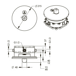 PREST BOX Mitigeur thermostatique de douche temporisé tactile encastré pile