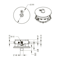 PREST BOX Mitigeur thermostatique de douche temporisé tactile encastré secteur