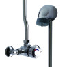 Alpa Mitigeur de douche temporisé applique, kit pomme fixe avec raccords, bc
