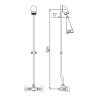 Alpa Mitigeur de douche temporisé applique, kit pomme fixe avec raccords, bc