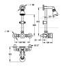 Alpa Mitigeur de douche temporisé applique, kit pomme orientable et raccords bn