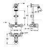 Alpa Mitigeur de douche temporisé applique, kit pomme orientable et raccords bc