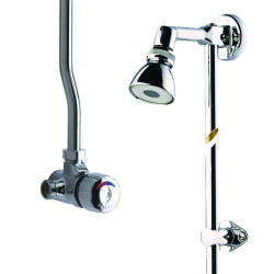 Alpa Mitigeur de douche temporisé applique, kit pomme orientable sans raccord bc