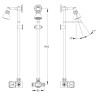 Alpa Mitigeur de douche temporisé applique, kit pomme orientable sans raccord bc