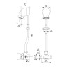 Alpa Mitigeur de douche temporisé applique, kit pomme fixe sans raccord, bc
