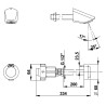 P500S Robinet de douche temporisé mécanique cloison longue Kit PF 1,5-200mm