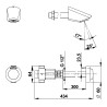 P500S Robinet de douche temporisé mécanique cloison longue Kit PF 200-300mm