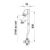 P50 Robinet de douche temporisé mécanique applique, kit pomme fixe
