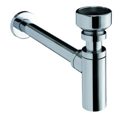 Siphon équerre réglable pour urinoir en laiton chromé