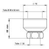 Raccord siphon pour urinoir avec sortie écrou G 1''1/4 (33x42)