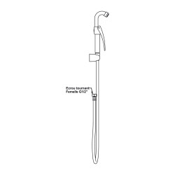 Douchette à manette 120° avec flexible pour lave-bassin
