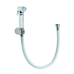 Douchette à bouton-poussoir 90° avec flexible pour lave-bassin