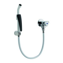 Lave-bassin avec robinet à clapet et douchette à manette 45°