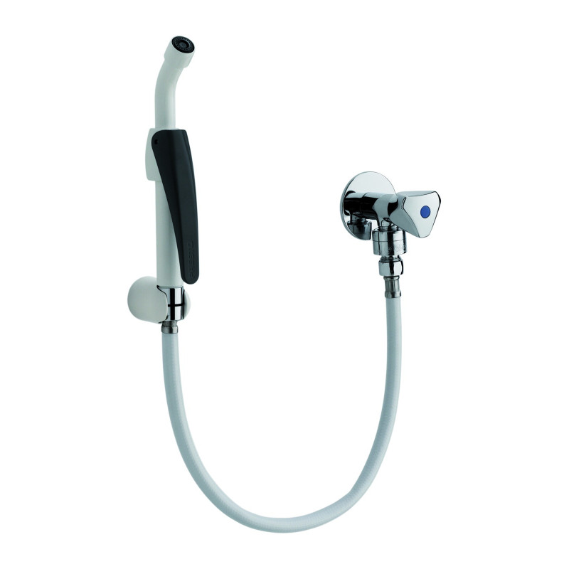 Lave-bassin avec robinet à clapet et douchette à manette 45°