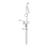 Lave-bassin avec robinet à clapet et douchette à manette 45°