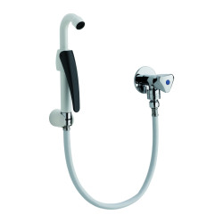 Lave-bassin avec robinet à clapet et douchette à manette 120°