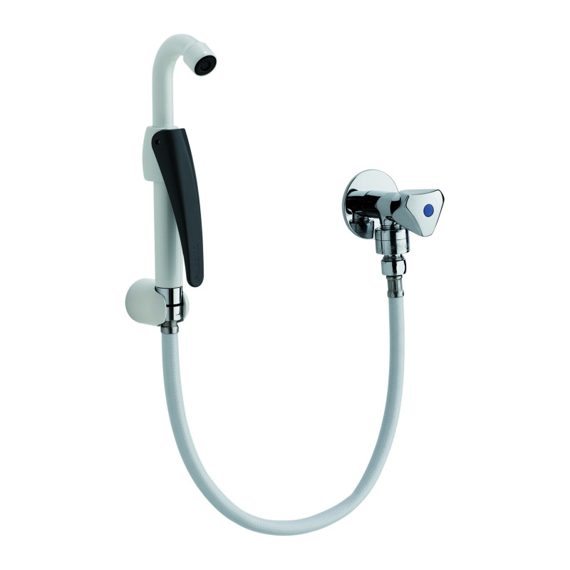 Lave-bassin avec robinet à clapet et douchette à manette 120°