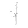 Lave-bassin avec robinet à clapet et douchette à manette 120°