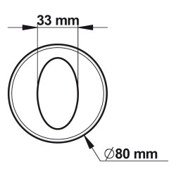 Rosace pour tube encastré diamètre 32 mm pour Presto Eclair/ Eclair XL/ Eyrem