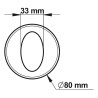 Rosace pour tube encastré diamètre 32 mm pour Presto Eclair/ Eclair XL/ Eyrem