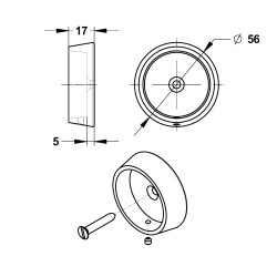 Rosace de maintien pour mitigeur de lavabo ou douche temporisé P3500, Alpa