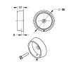 Rosace de maintien pour mitigeur de lavabo ou douche temporisé P3500, Alpa