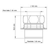 Nez de jonction pour chasse Ø 42 à 44mm pour tube Ø 32mm chromé