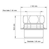 Nez de jonction pour chasse Ø 45 à 46mm pour tube Ø 32mm chromé