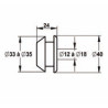 Nez de jonction pour urinoir goulotte Ø35mm pour tube Ø16 à 18mm extérieur (réf. 44915)