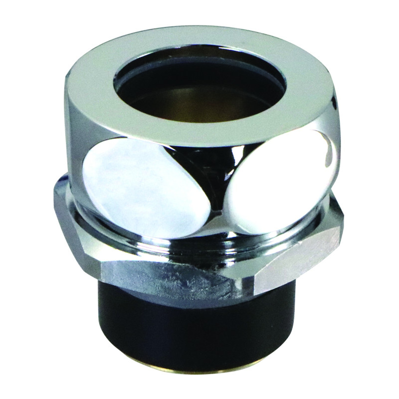 Nez de jonction pour chasse Ø 37 à 39mm pour tube Ø 28mm chromé